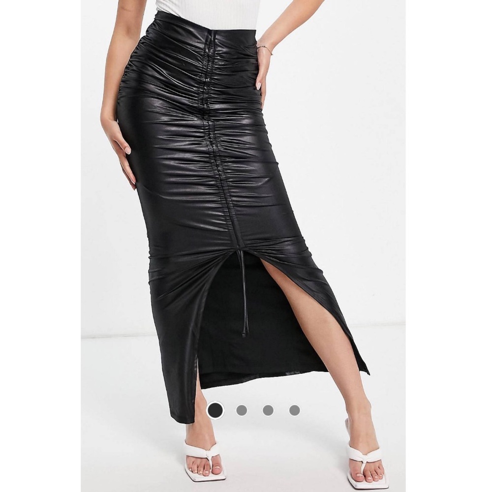 Club L ruched midi skirt